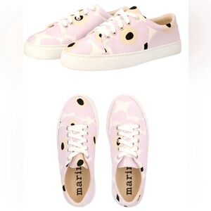 Marimekko Drutha Mini Unikko Low Top Sneakers Poppy Floral Print Women 38